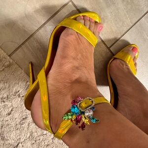 Christian Louboutin Metallic crystal Sandals